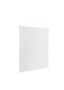Wooden poster hangers, with suspension cord and magnetic fastening 710 mm | white