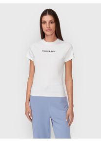 Tommy Jeans dámské bílé tričko - M (YBL)