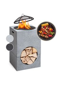Blumfeldt Monolith, ohniště s grilem, MgO a ocelový plášť, lapač jisker
