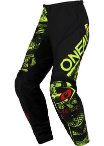 O Neal ONeal Element Attack S23, textile pants youth , color: Black/Neon-Yellow , size: 18