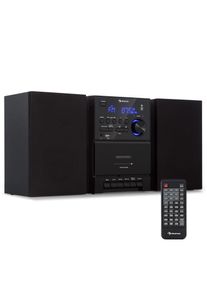 Auna MC-40 DAB, stereo systém, UKW/DAB+, Bluetooth, CD, kazeta, USB, dálkové ovládání