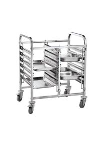 Hendi Transportwagen Tablettwagen für 12x GN1/1 aus Edelstahl