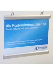 1 Pair - Poster clamps, aluminium 297 mm