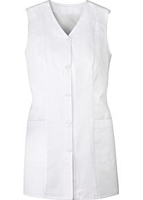 Damske Propínací zástěra s nakládanými kapsami bílá ,velikost 48