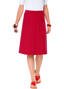Damske Žerzejová sukně s elastickým pasem červená ,velikost 52