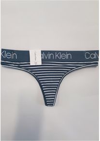 Dámské tanga Calvin Klein QD3751E M Modrá