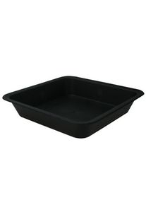 Square Saucer Black 23 x 23 cm
