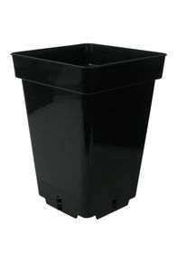 Square pot 20 x 20 x 27cm Black -7 L