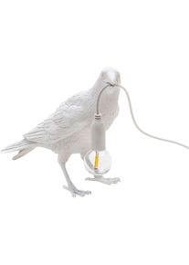 Stolní lampa BIRD WAITING Seletti 33 cm bílá