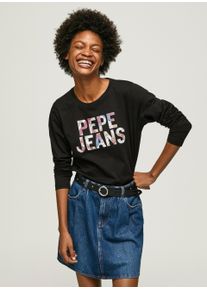 Pepe Jeans dámské černé tričko s potiskem LUNA - XS (990)
