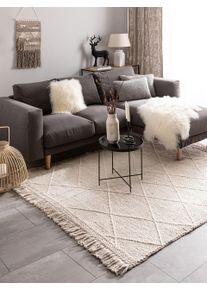 benuta Pure Vlněn&yacute; koberec Daphne B&eacute;žov&aacute; 120x170 cm Geometrick&eacute;