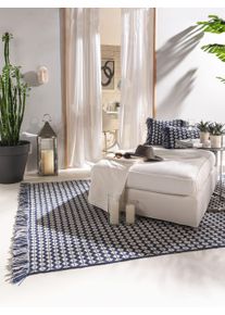 benuta Pure Koberec z recyklovan&eacute;ho materi&aacute;lu Morty Tmavě modr&aacute; 120x170 cm Geometrick&eacute;