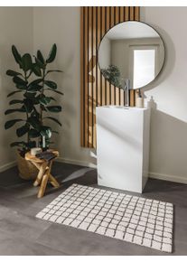 benuta Nest Koupelnov&aacute; rohožka Wavu B&iacute;l&aacute; 60x100 cm Abstrakt,Geometrick&eacute;