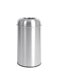 Bolero Offener Edelstahl Abfallbehälter Silber 40L