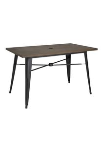 Bolero Kompletter Outdoor Tisch 120X76X76Cm Dunkles Holz