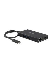 StarTech.com Dokovací stanice, Zástrčka USB-C, Napájení ze sběrnice, 60W, Porty celkem 5 - DKT30CHPD
