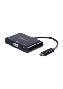 StarTech.com Dokovací stanice, Zástrčka USB-C, Napájení ze sběrnice, 60W, Porty celkem 3 - CDP2VGAUACP