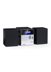 Auna MC-20 DAB micro stereo zařízení, DAB +, bluetooth, dálkové ovládání, stříbrná barva
