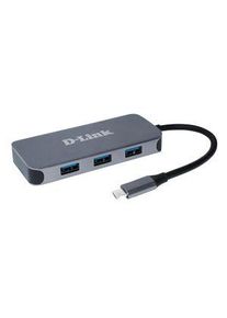 DLink D-Link Dokovací stanice, Zástrčka USB-C, Napájení ze sběrnice, 60W, Porty celkem 6 - DUB-2335