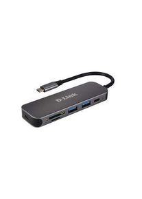 DLink D-Link Dokovací stanice, Zástrčka USB-C, Napájení ze sběrnice, Porty celkem 6 - DUB-2325/E