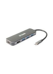 DLink D-Link Dokovací stanice, Zástrčka USB-C, Napájení ze sběrnice, 60W, Porty celkem 5 - DUB-2333
