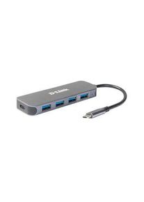 DLink D-Link Dokovací stanice, Zástrčka USB-C, Napájení ze sběrnice, 60W, Porty celkem 5 - DUB-2340
