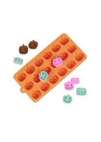 Mini Kürbisse Silikonform für Fruchtgummis und zum Backen 18-fach