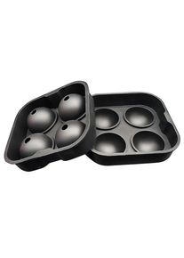 Vier Kugeln Silikonform für Eiswürfel und zum Backen 6 cm