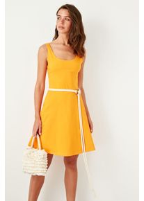 Trendyol Orange Strap Knitted dámske šaty