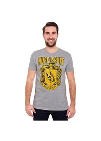 Harry Potter - T-shirt grigia con stemma Hufflepuff - XXL - Grigio
