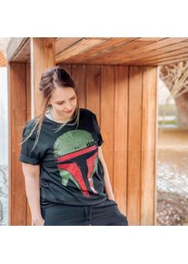 Boba Face T-shirt voor Star Wars Fans zwart - S - Zwart
