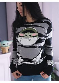 Grogu Strickpullover - Star Wars The Mandalorian - XXL - Schwarz Grau