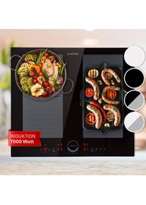 Klarstein Delicatessa 60, indukční varná deska, 7000 W, 4 zóny, sklokeramika, černá