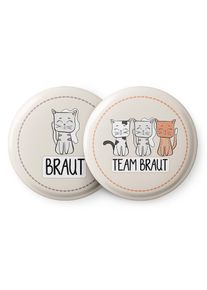 Spielehelden Odznaky Kätzchen na holčičí rozlučku se svobodou 12 odznaků 5,6 cm extra velký dárek pro rozlučku se svobodou