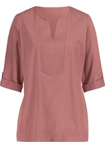 Damske Dž&iacute;nov&aacute; tunika s ohrnovac&iacute;mi ruk&aacute;vy růžov&eacute; dřevo ,velikost 46