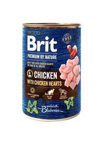 12x400g Brit Premium by Nature – výhodné balení - kuře s kuřecími srdíčky