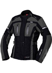 iXS Pacora-ST, textile jacket waterproof women , color: Black/Grey , size: S