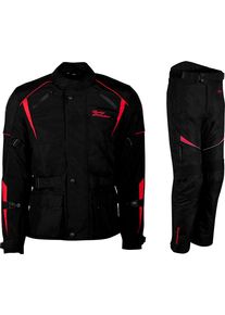 Rusty Stitches Tommy, textile suit , color: Black/Red , size: XS