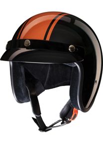Redbike RB-675/RB-676, open face helmet , color: Black/Orange , size: M