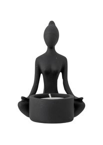 Stojan na čajovou svíčku BENNA #1 12 cm, černá, pryskyřice, Bloomingville