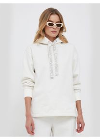 Calvin Klein dámská krémová mikina - XS (YBI)