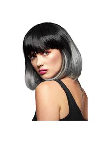 Smiffys Manic Panic Bob Per&uuml;cke - schwarz-grau