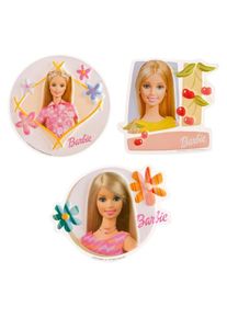 Dekorace na dort plastov� disk Barbie 18 cm 10 ks