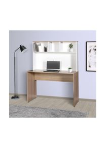 Adore Furniture Pracovní stůl 149x110 cm bílá/hnědá