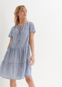 Letní tunikové šaty z čisté bavlny | Modrá | Vel. 50 | 100% bavlna| bonprix