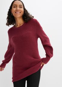 Dlouh&yacute; svetr s knofl&iacute;ky | Červen&aacute; | Vel. 56/58 (3XL) | bonprix