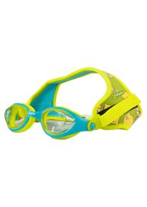 FINIS DragonFlys Goggles, Schwimmbrille für Kinder, latexfrei, Lemon Clear