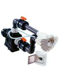 Vagner Pool K-Jet Sena Gegenstromanlage, Komplettbausatz für Stahlwandbecken, inkl. Pumpe, 2,6kW, 74m³/h, 400V