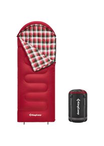 KingCamp Cloud Kids 300 Kinderschlafsack, 170x70cm, links, Red