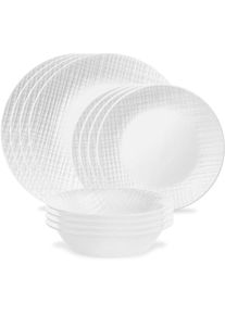 Corelle Linen Weave Geschirrset, 12-teilig